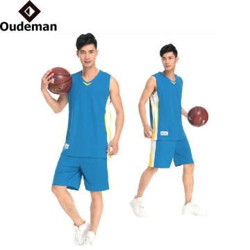 hot-sale model basketball jersey sets plain multicolor sportswear OEM designer